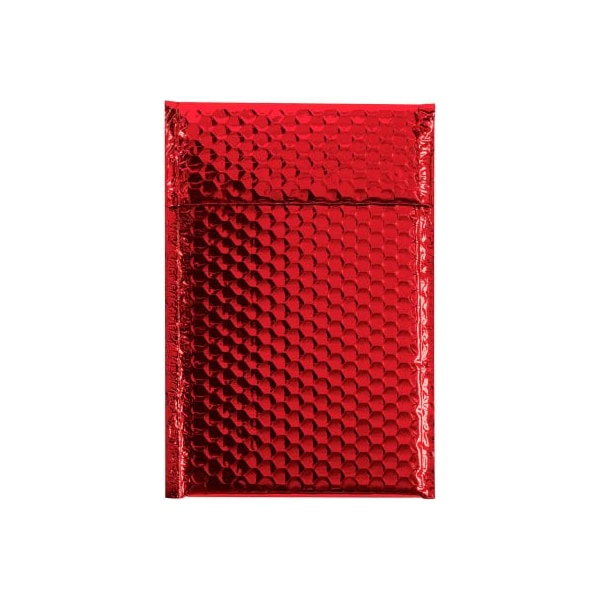 Box Packaging Glamour Bubble Mailers 7-1/2W x 11L Red 72/Pack GBM0711R - main